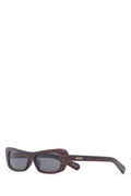 Dark Brown Rectangular Sunglasses 1