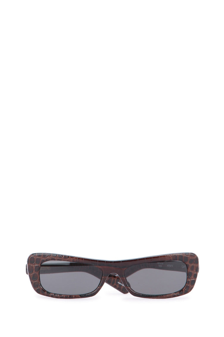 Dark Brown Rectangular Sunglasses 2