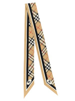 Beige Check Bandana Scarf 1