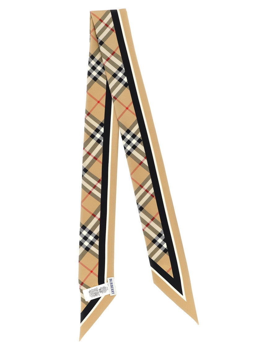 Beige Check Bandana Scarf 2