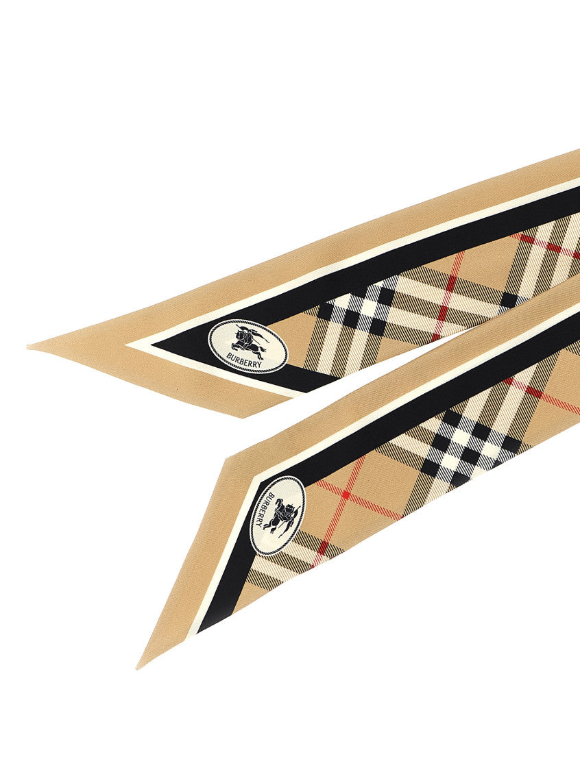 Beige Check Bandana Scarf 3