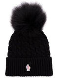 Black Logo Knitted Beanie Cap 1