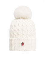 White Logo Beanie Cap 1