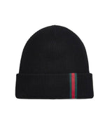 Black Knitted Beanie Cap 1