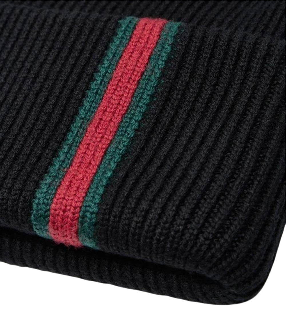 Black Knitted Beanie Cap 3