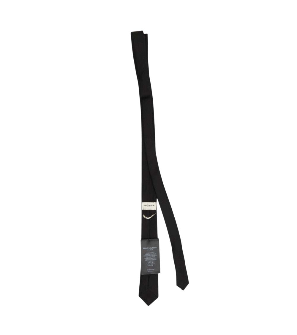 Black Monogram Logo Tie 3