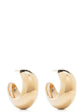 Gold Shiny Crescent earrings 1