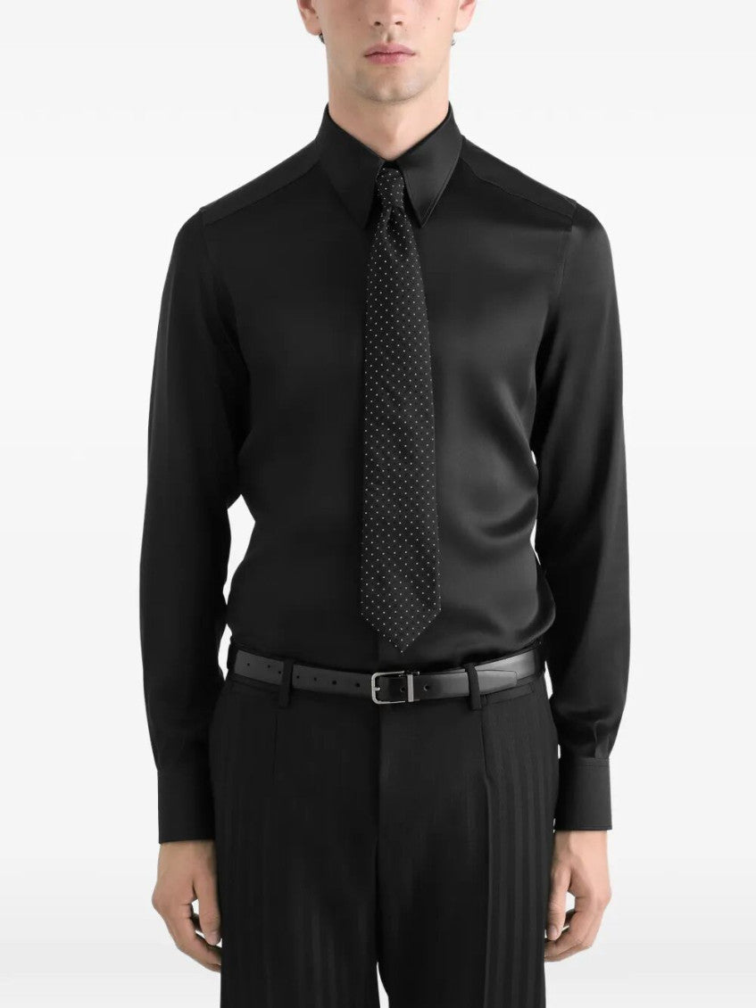 Black Polka Dot Silk Tie 2
