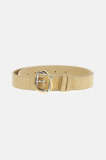 Beige Logo Buckle Belt 1