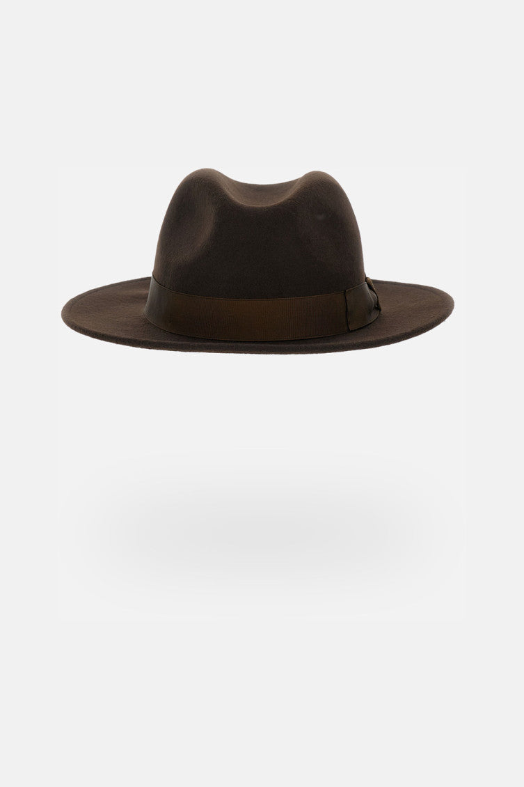 Brown Logo Fedora Hat 1