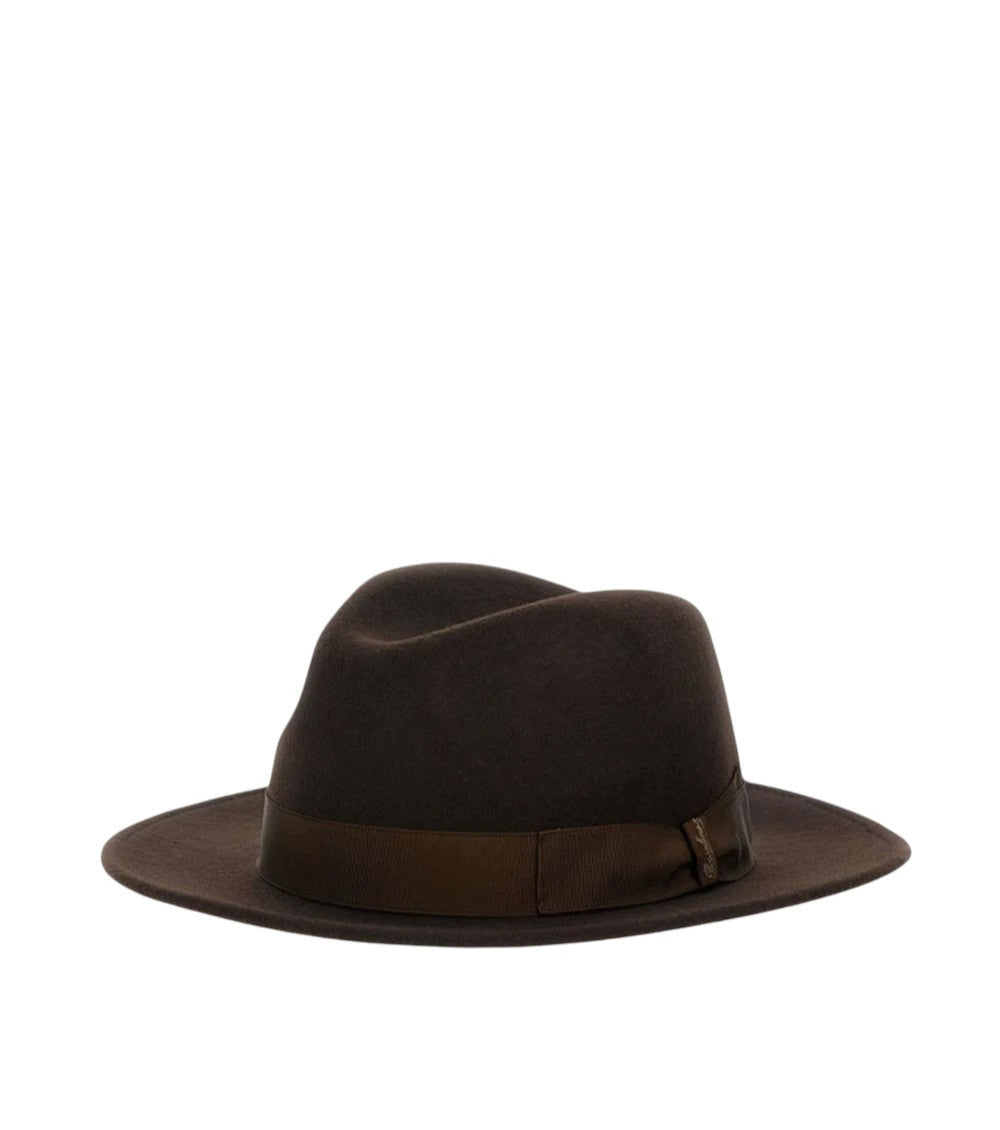 Brown Logo Fedora Hat 1