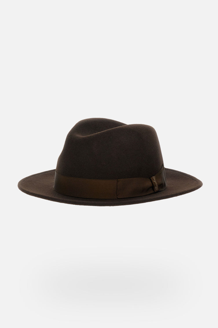 Brown Logo Fedora Hat 2