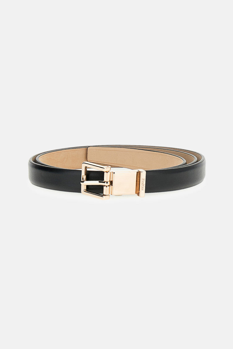 Black Logo Buckle Belt 1