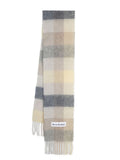 Beige Logo Fringed Scarf 1
