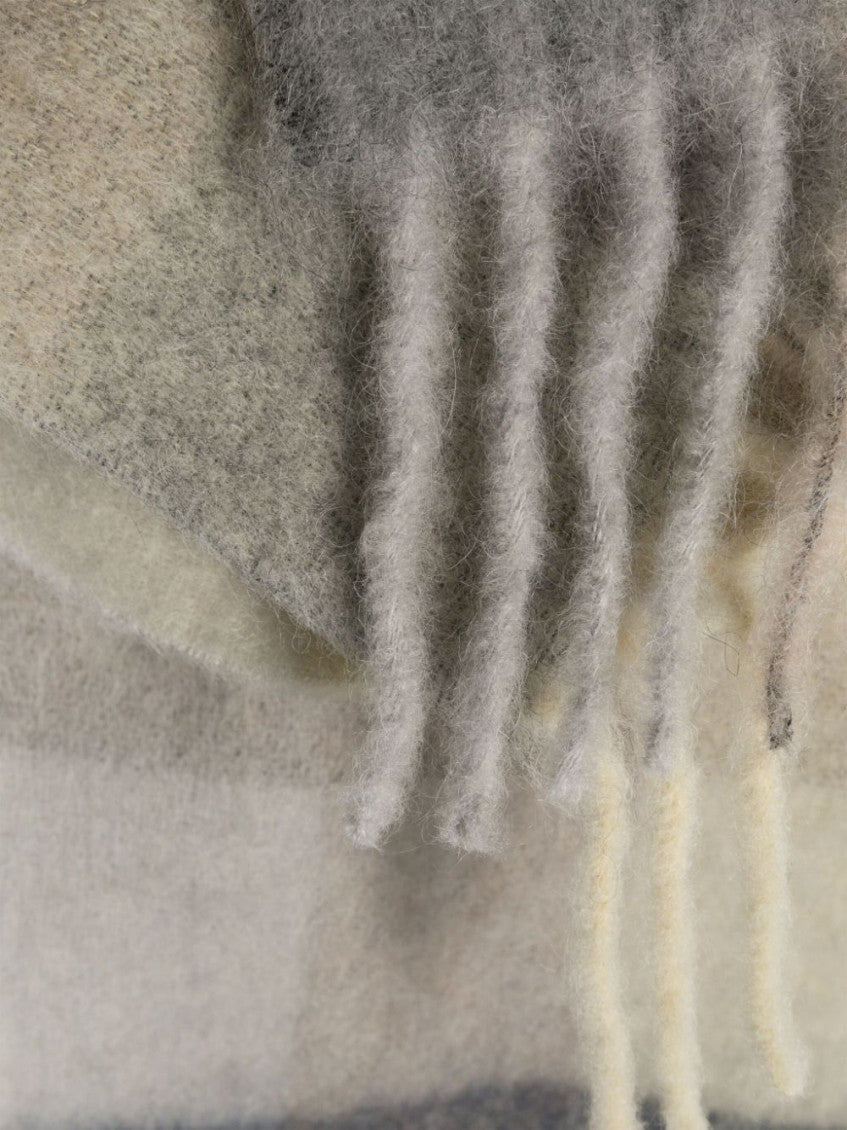 Beige Logo Fringed Scarf 3