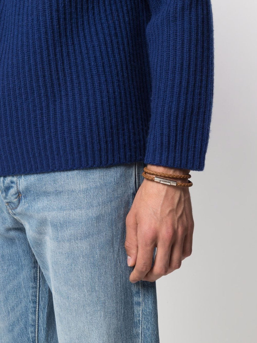 Brown Logo Braided Bracelet 3