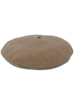 Beige Knitted Beret Hat 1
