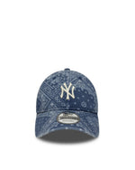 Blue Paisley Print Baseball Hat 1