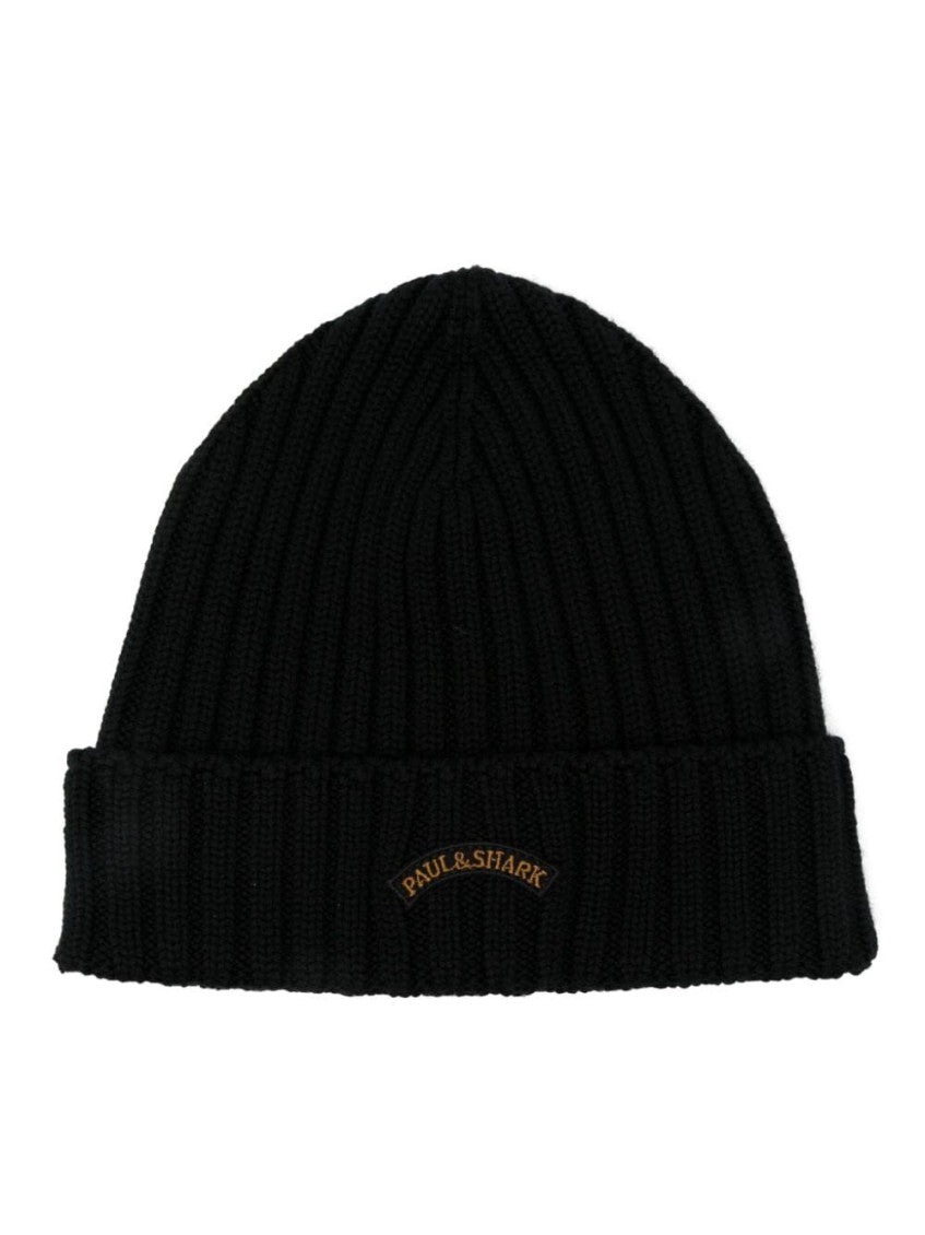 Black Logo Beanie Cap 1