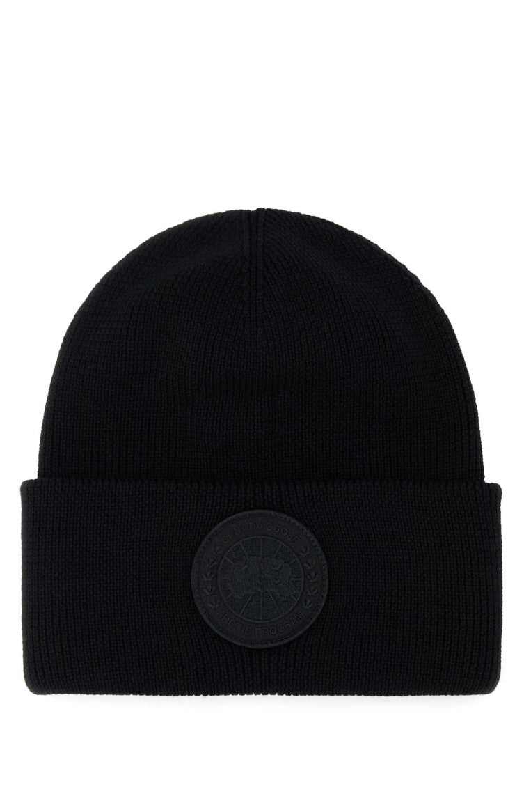 Black Logo Beanie Cap 1