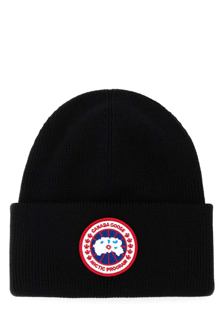 Black Logo Beanie Cap 1