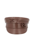 Brown Solid Bakerboy Hat 1