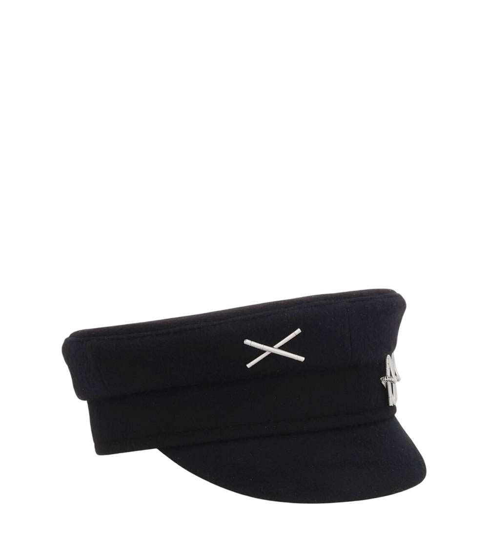 Black Logo Bakerboy Hat 2