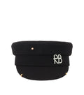 Black Textured Bakerboy Hat 1