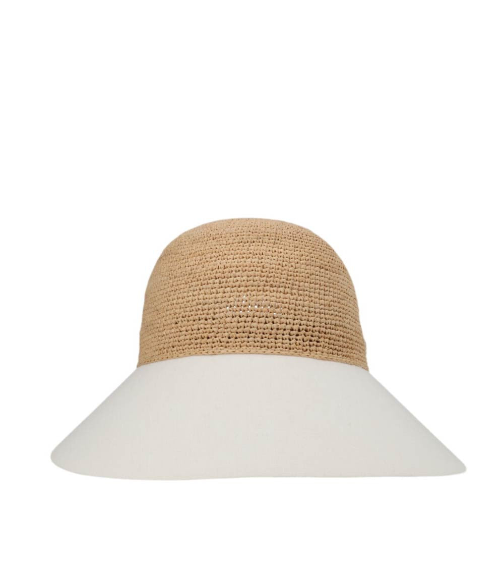 Beige Woven Summer Hat 1