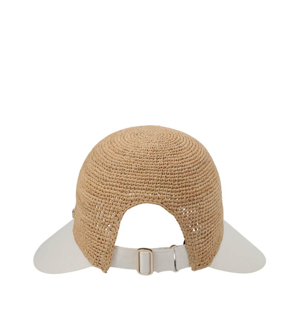 Beige Woven Summer Hat 2
