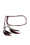 Maroon Braided Adjustable Belt 1