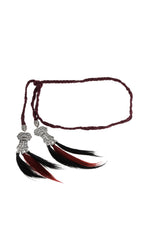 Maroon Braided Adjustable Belt 1