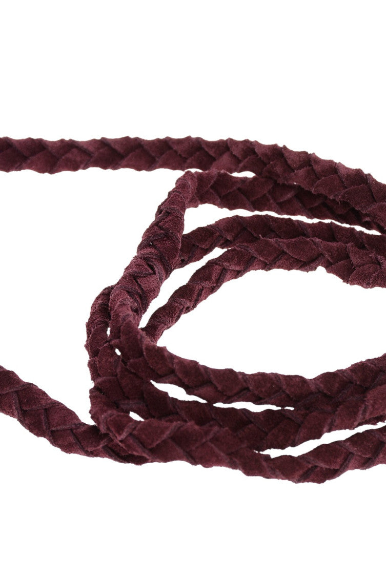 Maroon Braided Adjustable Belt 3