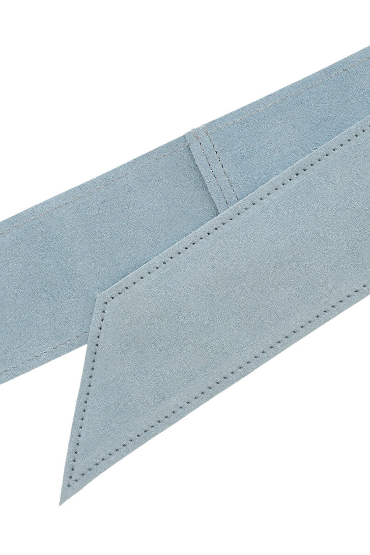 Sky Blue Solid Casual Belt 3