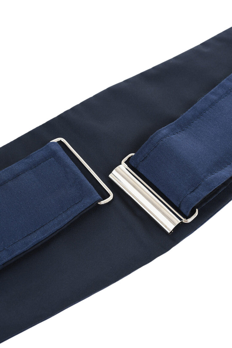 Dark Blue Solid Cummerbund Belt 3