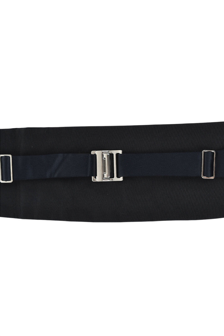 Navy Blue Solid Cummerbund Belt 3