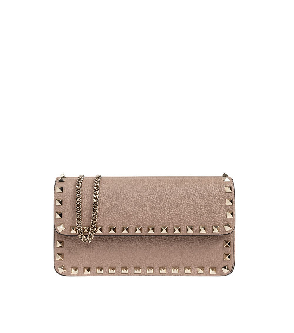 Beige Rockstud Studded Wallet 1