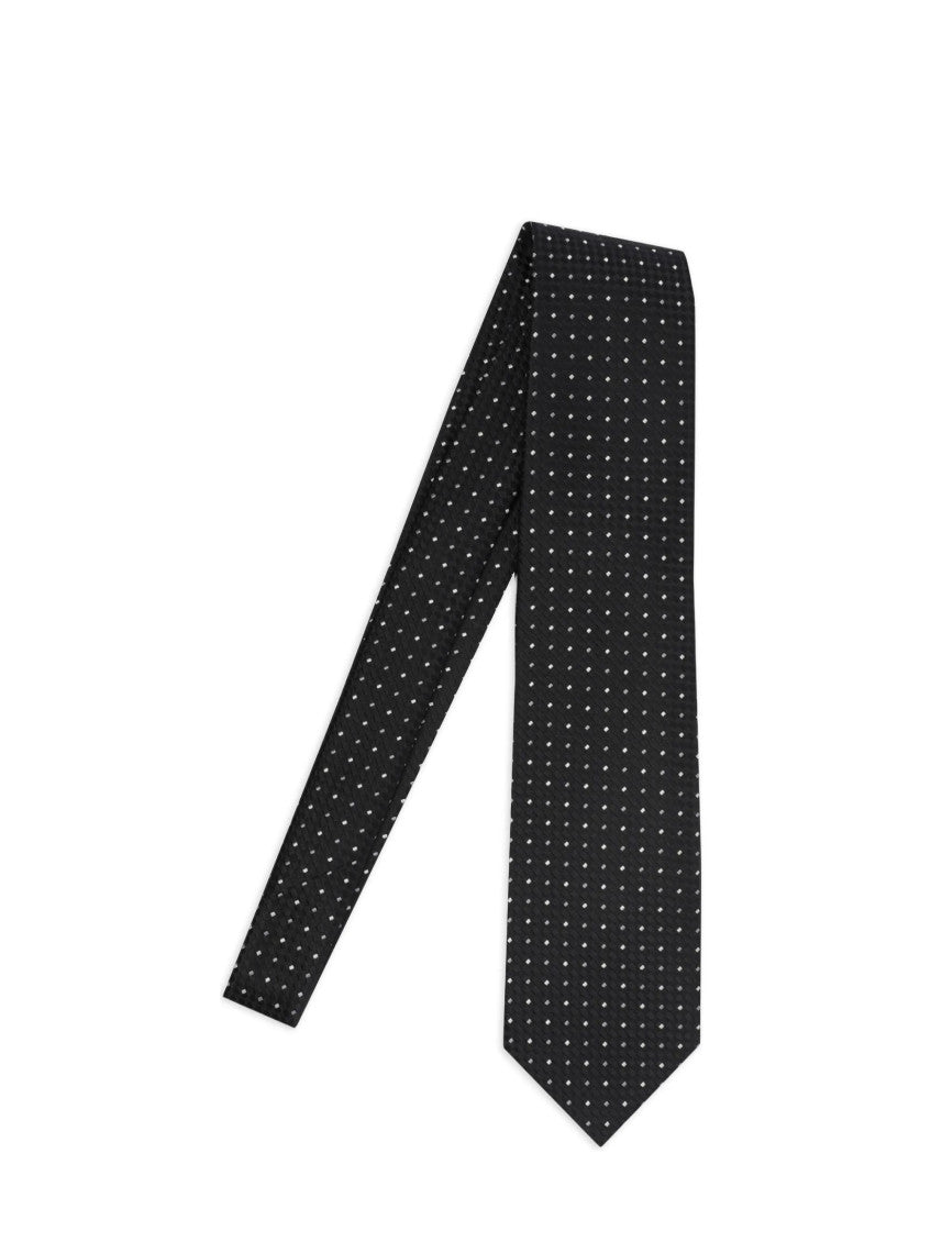 Black Geometric Print Tie 2