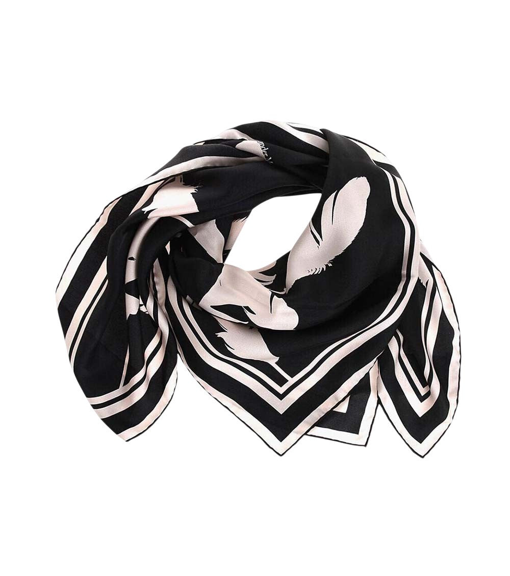 Multicolor Feather Print Scarf 1