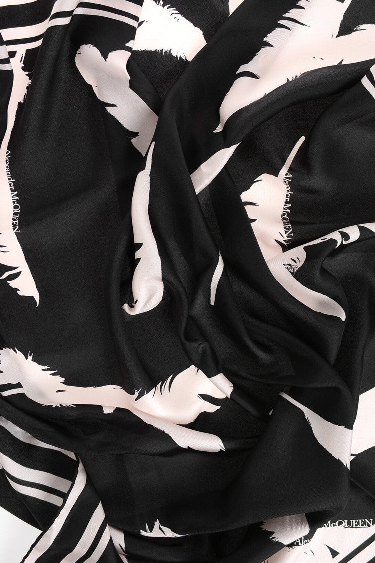 Multicolor Feather Print Scarf 3