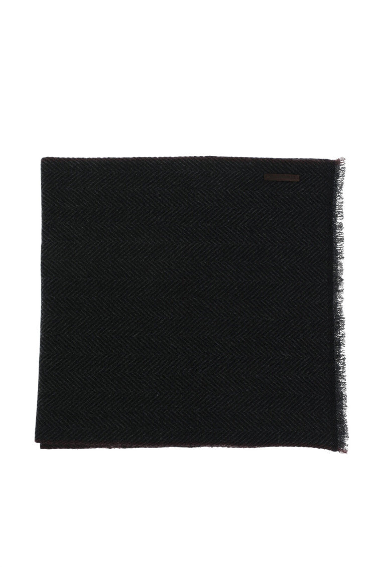 Black Textured Scarf 1