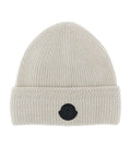 White Logo Knitted Beanies Cap 1