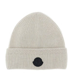 White Logo Knitted Beanies Cap 1