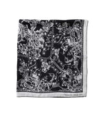BlackWhite Floral Scarf 1
