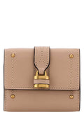 Beige Paddington Textured Wallet 1
