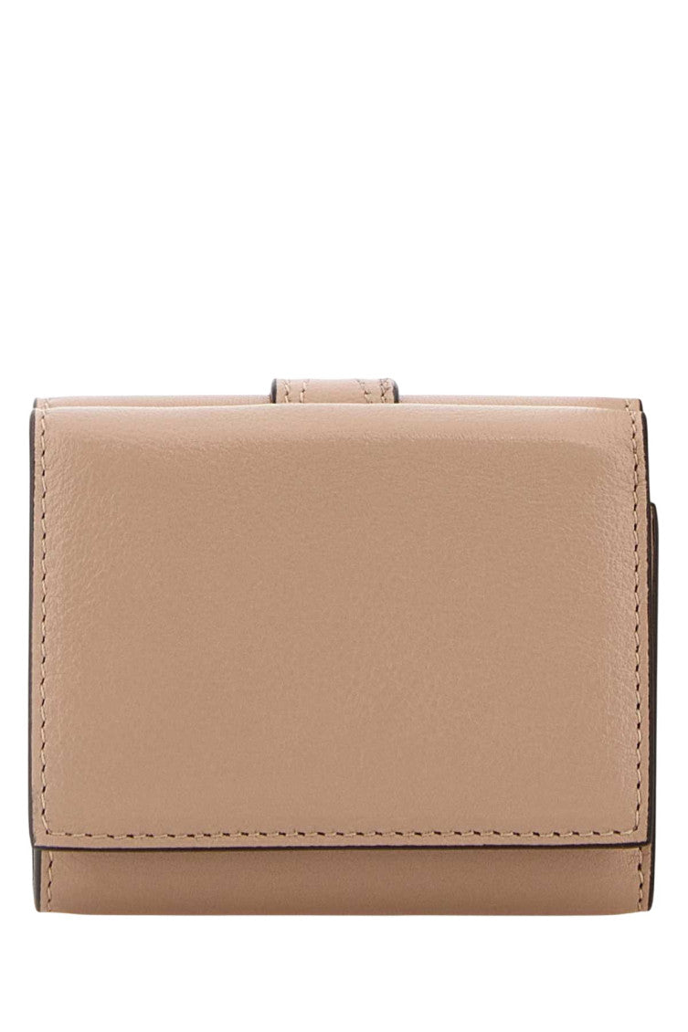 Beige Paddington Textured Wallet 3