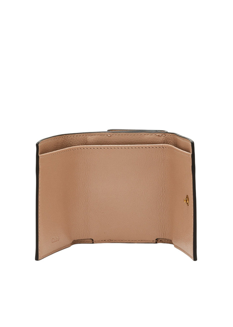 Beige Paddington Textured Wallet 4