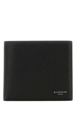 Black Textured Billfold Wallet 1