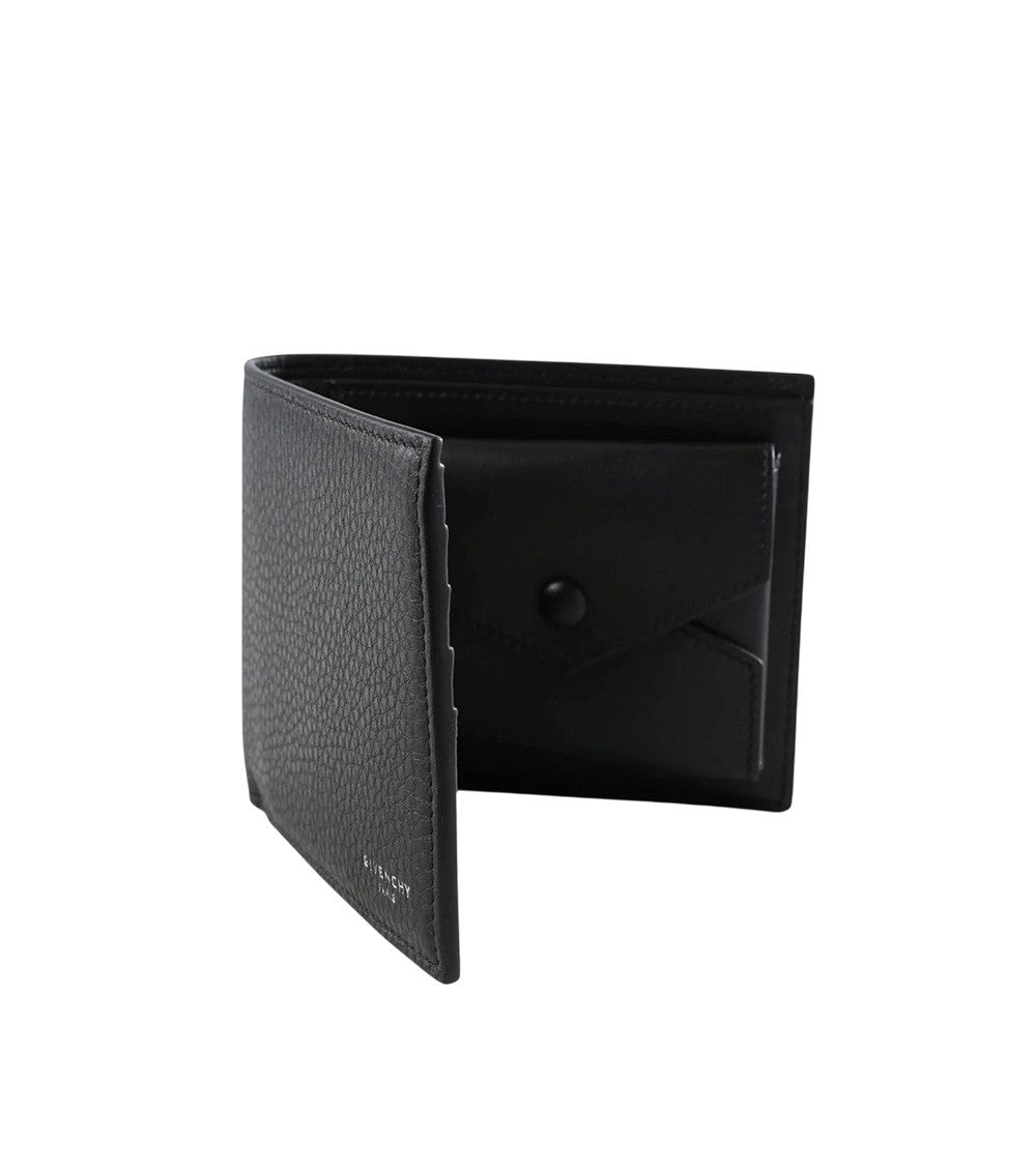 Black Textured Billfold Wallet 3