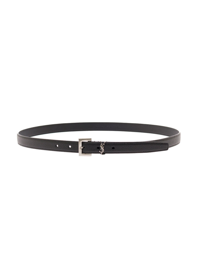 Black Logo Buckle Belt 1